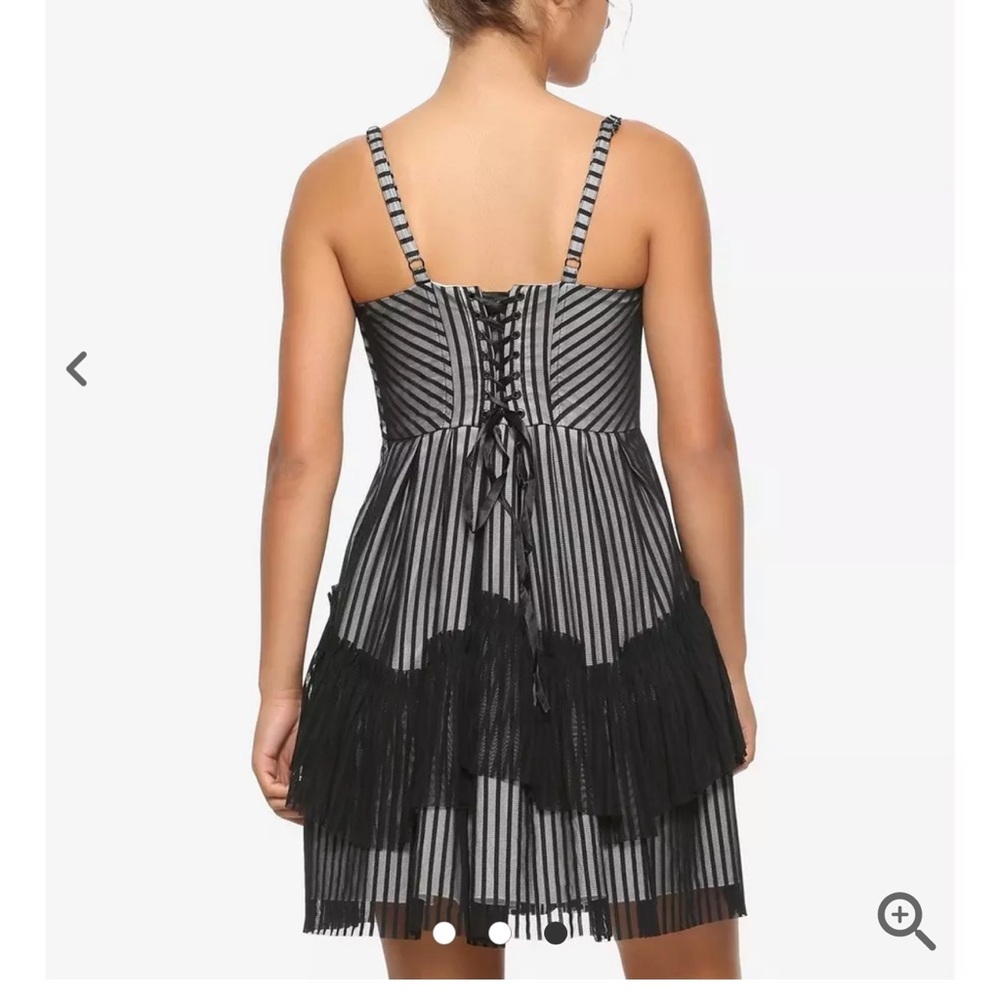 Hot topic Beetlejuice Dress Small Goth Dress Punk Rocker - Picture 5 of 16